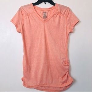 Danskin Now Orange Sherbet Semi Fitted Short Sleeve Tee- Size Medium